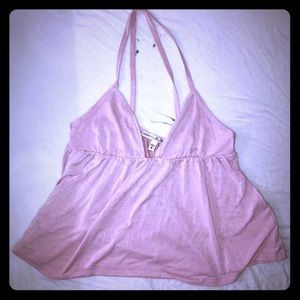 Express Blush pink criss cross tank top